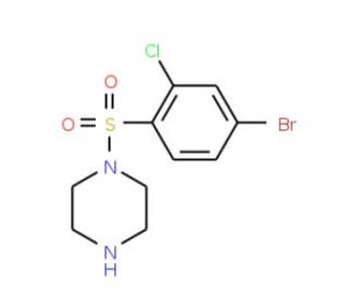 1-[(4-bromo-2-chlorophenyl)sulfonyl]piperazine (CAS 731003-83-1) - chemical structure image