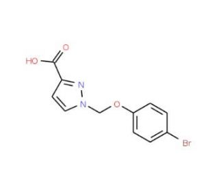 1-[(4-Bromophenoxy)methyl]-1H-pyrazole-3-carboxylic acid - chemical structure image