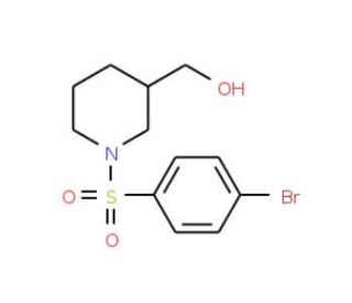 {1-[(4-Bromophenyl)sulfonyl]-3-piperidinyl}methanol - chemical structure image
