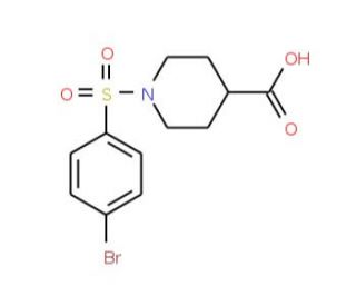 1-[(4-Bromophenyl)sulfonyl]-4-piperidinecarboxylic acid - chemical structure image