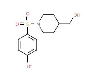 {1-[(4-Bromophenyl)sulfonyl]-4-piperidinyl}methanol - chemical structure image