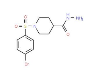 1-[(4-Bromophenyl)sulfonyl]piperidine-4-carbohydrazide - chemical structure image
