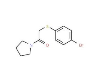 1-{[(4-bromophenyl)thio]acetyl}pyrrolidine - chemical structure image