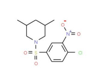1-[(4-chloro-3-nitrophenyl)sulfonyl]-3,5-dimethylpiperidine - chemical structure image