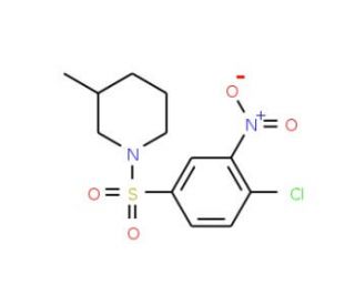 1-[(4-chloro-3-nitrophenyl)sulfonyl]-3-methylpiperidine - chemical structure image