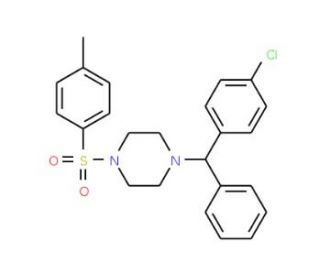 1-[(4-Chlorophenyl)(phenyl)methyl]-4-[(4-methylphenyl)sulfonyl]piperazine (CAS 163837-56-7) - chemical structure image