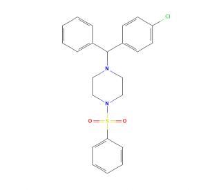 1-[(4-Chlorophenyl)phenylmethyl]-4-(phenylsulfonyl)piperazine (CAS 1391052-52-0) - chemical structure image