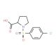1-[(4-Chlorophenyl)sulfonyl]-2-pyrrolidinecarboxylic acid (CAS 73096-27-2) - chemical structure image