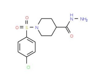 1-[(4-Chlorophenyl)sulfonyl]-4-piperidinecarbohydrazide - chemical structure image