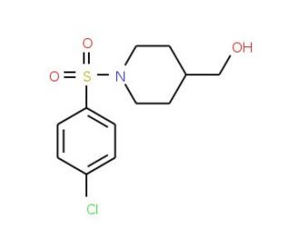 {1-[(4-Chlorophenyl)sulfonyl]-4-piperidinyl}methanol - chemical structure image
