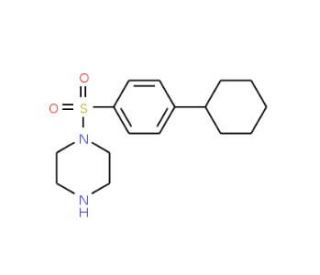1-[(4-cyclohexylphenyl)sulfonyl]piperazine - chemical structure image