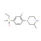 1-[(4-Ethylsulfonyl-2-fluoro)phenyl]-3-methylpiperazine - chemical structure image