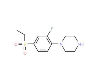 1-[(4-Ethylsulfonyl-2-fluoro)phenyl]piperazine - chemical structure image
