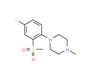1-[(4-Fluoro-2-methylsulfonyl)phenyl]-4-methylpiperazine - chemical structure image