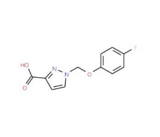 1-[(4-fluorophenoxy)methyl]-1H-pyrazole-3-carboxylic acid - chemical structure image