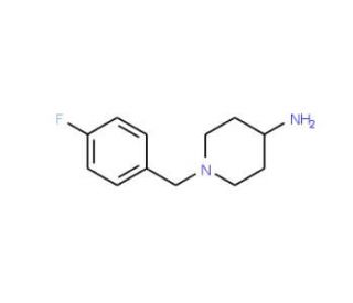 1-[(4-fluorophenyl)methyl]piperidin-4-amine (CAS 92539-14-5) - chemical structure image