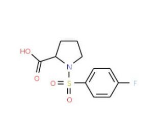 1-[(4-Fluorophenyl)sulfonyl]-2-pyrrolidinecarboxylic acid - chemical structure image