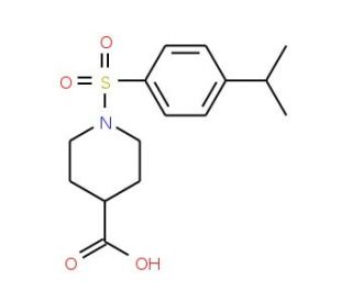 1-[(4-isopropylphenyl)sulfonyl]piperidine-4-carboxylic acid - chemical structure image