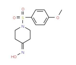 1-[(4-methoxyphenyl)sulfonyl]piperidin-4-one oxime - chemical structure image