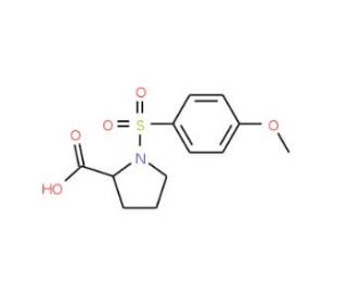 1-[(4-methoxyphenyl)sulfonyl]pyrrolidine-2-carboxylic acid (CAS 81242-27-5) - chemical structure image