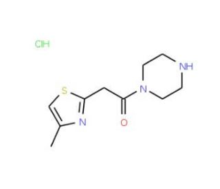 1-[(4-methyl-1,3-thiazol-2-yl)acetyl]piperazine hydrochloride - chemical structure image