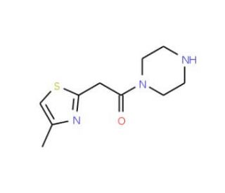 1-[(4-methyl-1,3-thiazol-2-yl)acetyl]piperazine - chemical structure image