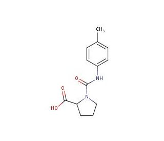 1-{[(4-methylphenyl)amino]carbonyl}pyrrolidine-2-carboxylic acid - chemical structure image