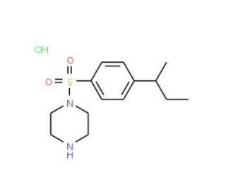 1-[(4-sec-butylphenyl)sulfonyl]piperazine hydrochloride - chemical structure image
