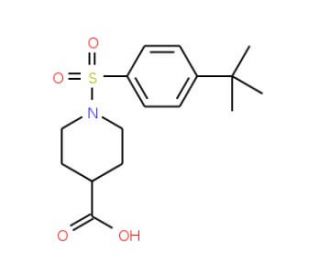 1-[(4-tert-butylphenyl)sulfonyl]piperidine-4-carboxylic acid - chemical structure image