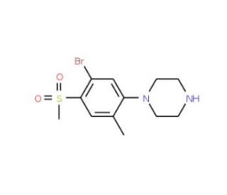 1-[(5-Bromo-2-methyl-4-methylsulfonyl)phenyl]-piperazine - chemical structure image