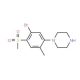 1-[(5-Bromo-2-methyl-4-methylsulfonyl)phenyl]-piperazine - chemical structure image