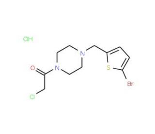 1-[(5-bromothien-2-yl)methyl]-4-(chloroacetyl)piperazine hydrochloride - chemical structure image