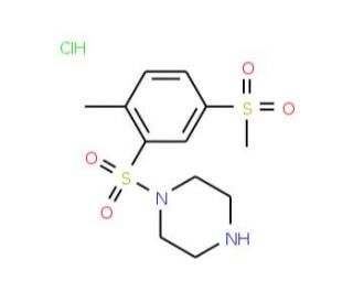 1-[(5-methanesulfonyl-2-methylbenzene)sulfonyl]piperazine hydrochloride - chemical structure image