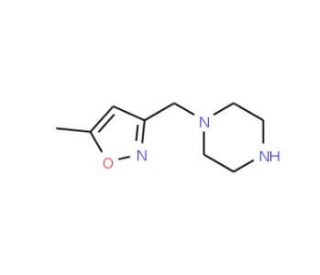 1-[(5-methylisoxazol-3-yl)methyl]piperazine (CAS 173850-51-6) - chemical structure image