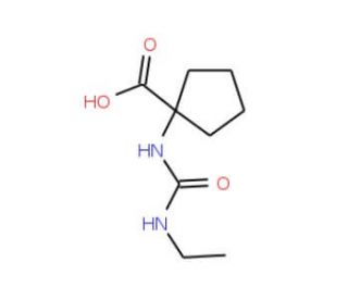 1-[(ethylcarbamoyl)amino]cyclopentane-1-carboxylic acid - chemical structure image