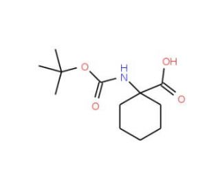 1-{[(tert-butoxy)carbonyl]amino}cyclohexane-1-carboxylic acid (CAS 115951-16-1) - chemical structure image