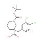 1-[(tert-Butyl)oxycarbonyl]-3-(3,4-dichlorobenzyl)piperidine-3-carboxylic acid (CAS 887344-21-0) - chemical structure image
