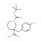 1-[(tert-Butyl)oxycarbonyl]-3-(4-chlorobenzyl)piperidine-3-carboxylic acid (CAS 174606-16-7) - chemical structure image