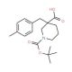 1-[(tert-Butyl)oxycarbonyl]-3-(4-methylbenzyl)piperidine-3-carboxylic acid (CAS 887344-23-2) - chemical structure image
