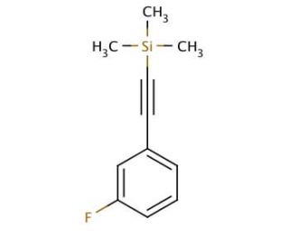 1-[(Trimethylsilyl)ethynyl]-3-fluorobenzene (CAS 40230-96-4) - chemical structure image
