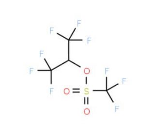 1,1,1,3,3,3-Hexafluoroisopropyl trifluoromethanesulphonate (CAS 156241-41-7) - chemical structure image