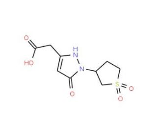 [1-(1,1-dioxidotetrahydrothien-3-yl)-5-oxo-2,5-dihydro-1H-pyrazol-3-yl]acetic acid - chemical structure image