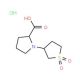 1-(1,1-dioxidotetrahydrothien-3-yl)pyrrolidine-2-carboxylic acid hydrochloride - chemical structure image
