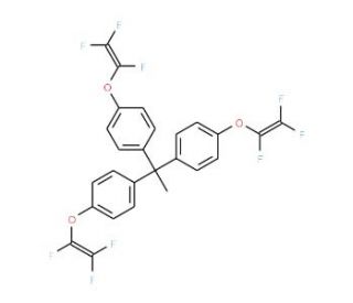 1,1,1-Tris(4-trifluorovinyloxyphenyl)ethane (CAS 134130-24-8) - chemical structure image