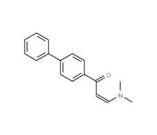 1-[1,1&prime;-Biphenyl]-4-yl-3-(dimethylamino)-2-propen-1-one (CAS 138716-22-0) - chemical structure image