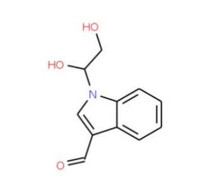 1-(1,2-Dihydroxyethyl)-1H-indole-3-carbaldehyde - chemical structure image