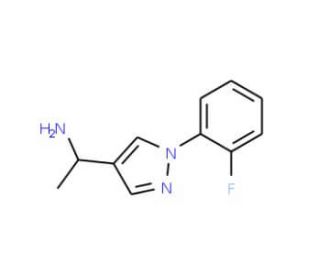 1-[1-(2-Fluorophenyl)-1H-pyrazol-4-yl]ethanamine - chemical structure image