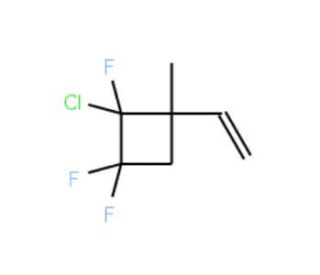 1,1,2-Trifluoro-2-chloro-3-methyl-3-vinylcyclobutane (CAS 4265-28-5) - chemical structure image