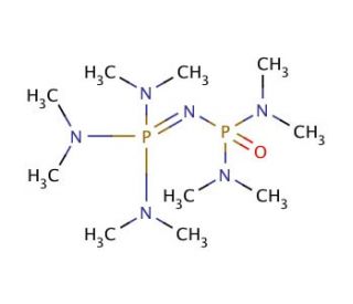 1,1,3,3,3-Pentakis(dimethylamino)-1 5,3 5-diphosphazene 1-oxide (CAS 91241-12-2) - chemical structure image