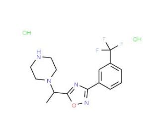 1-(1-{3-[3-(trifluoromethyl)phenyl]-1,2,4-oxadiazol-5-yl}ethyl)piperazine dihydrochloride - chemical structure image